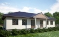 Arhitektūras projekts LAND & HOME Construction vienstāvu mājas ar mansardu tipveida projekts Leon