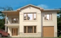 Tipveida klasiskas divstāvu mājas projekts Toulon 4 projektēšanas birojs LAND & HOME Construction