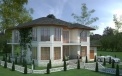 Ready-made project of a two-story classic home Juna engineering company LAND & HOME Construction
