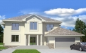 Patrick Standard Home Plan of a Classical Two-Story House with Attic Floor architectural project LAND & HOME Construction
