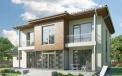 Gatavs projekts Rimini divstāvu ārpilsētas mājai projektēšanas kompānija LAND & HOME Construction
