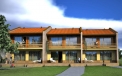 Проектировочное бюро LAND & HOME Construction готовый проект современного двухэтажного рядного дома Bologna