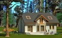 Architectural studio LAND & HOME Construction standard one-storey Cesis 2 cottage project with attic