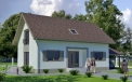 Ready-made classic country Ludza 2 private house project with attic architectural studio LAND & HOME Construction