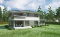 Tipveida klasiskas divstāvu savrupmājas projekts Karlis projektēšanas kompānija LAND & HOME Construction