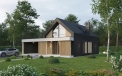 Готовый проект дома: частный дом с мансардой Elon n архитектурная студия LAND & HOME Construction
