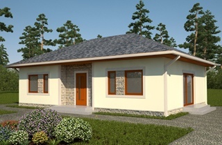 Типовой проект дома: одноэтажный дом Eco Light  архитектурная компания LAND & HOME Construction