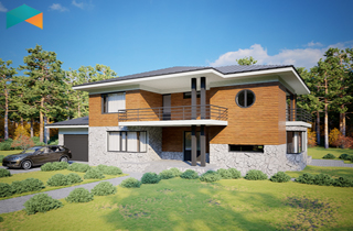 Bradley Standard Two-Story Mansion Plan engineering bureau LAND & HOME Construction