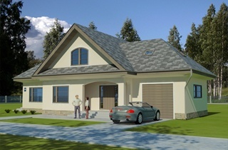 Engineering bureau LAND & HOME Construction Sigulda Standard Home Plan with an Attic Floor